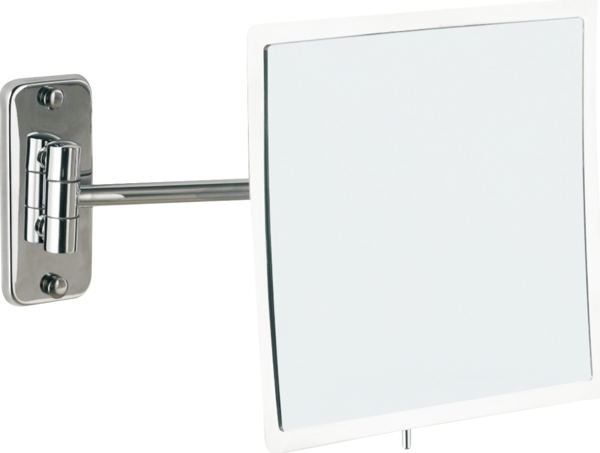 Oglinda patrata cosmetica  brat extensibil  montare pe perete  210 x 455 mm